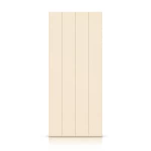 30 in. x 80 in. Hollow Core Beige Stained Composite MDF Interior Door Slab