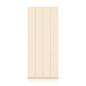 30 in. x 80 in. Hollow Core Beige Stained Composite MDF Interior Door Slab