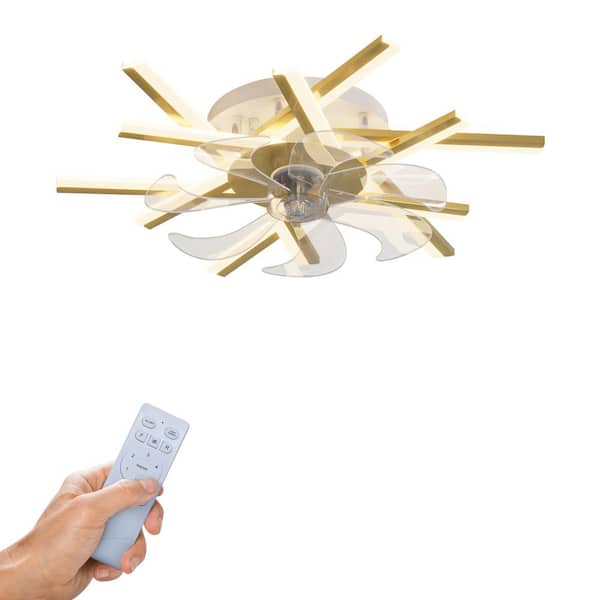 Unbranded 24 in. LED Indoor White Ceiling Fan with Lights Remote Control Dimmable LED, 6 Gear Wind Speed Fan Light