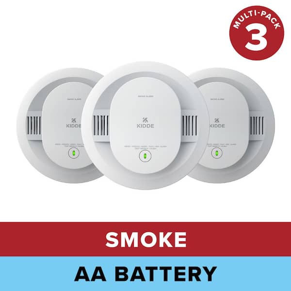 Kidde Battery Powered Smoke Detector with Photoelectric Sensor (3-Pack) 21031448