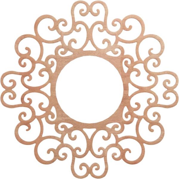 Ekena Millwork 0.375 in. x 38 in. x 38 in. Wood Medallion Moulding