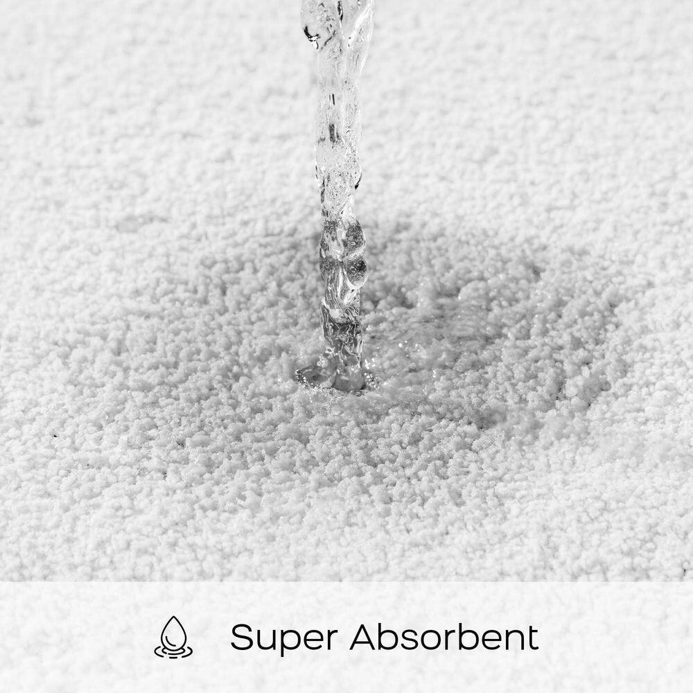 Marshmallow Quick-Dry Microfiber Contour Bath Rug - White
