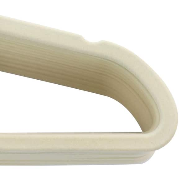 Elama Cream Velvet Shirt Hangers 100-Pack 985115592M - The Home Depot