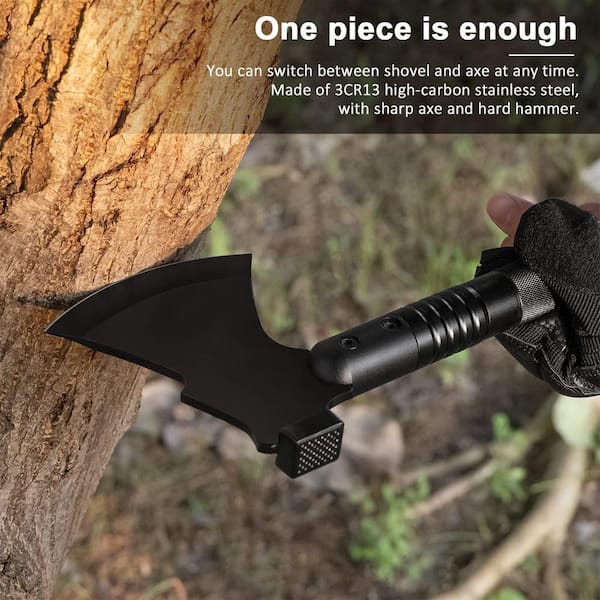 shovel④ OGETFUUR Military-Grade Garden Shovel, High Carbon Steel