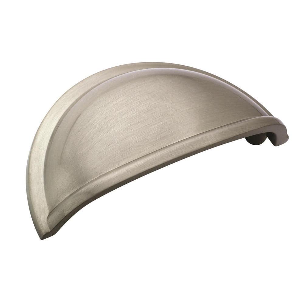 Cup Pulls 3 in. (76mm) Traditional Satin Nickel Cabinet Cup Pull (10-Pack)