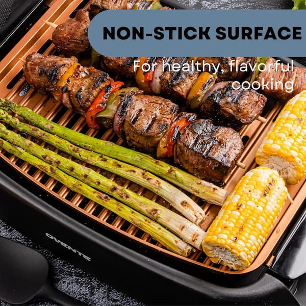 Chefman Electric Copper Smokeless Indoor Grill with Non-Stick