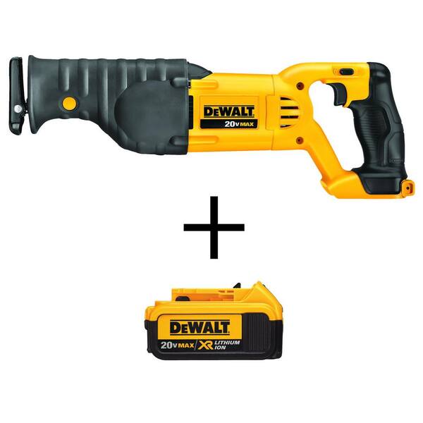 DEWALT 20-Volt MAX Cordless Reciprocating Saw with (1) 20-Volt Battery 4.0Ah