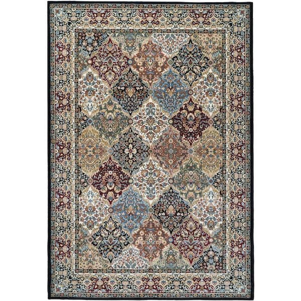 Ancient Garden Multi Panel 8 ft. x 11 ft. Indoor Area Rug