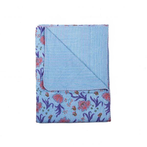 HomeRoots Josephine Multi-Colored Modern Cotton Throw Blanket