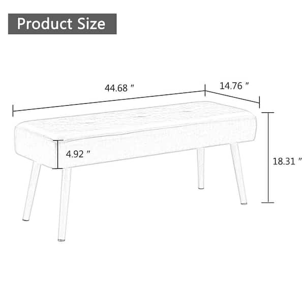 Bed discount bench size