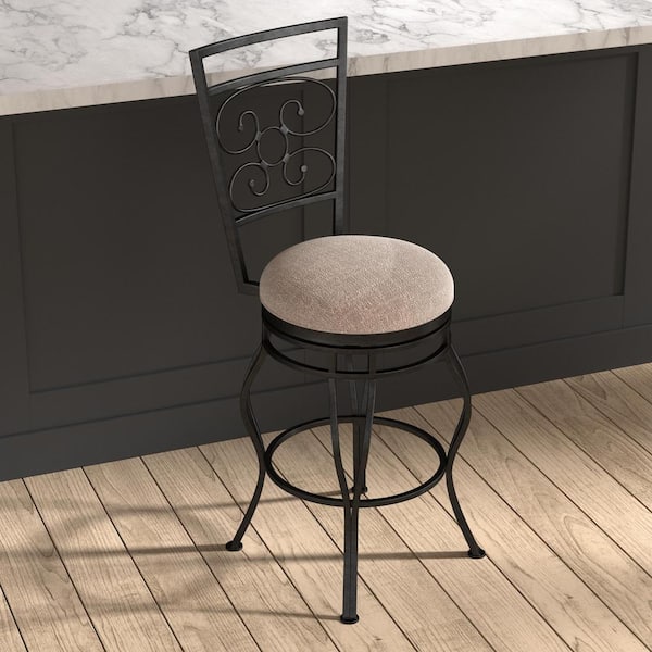Albany 45 in. Charcoal Grey Swivel Bar Stool