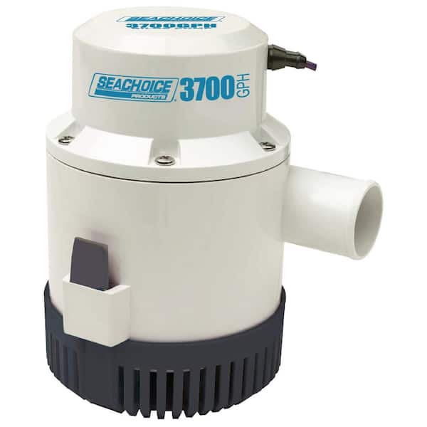 Seachoice 12-Volt 3700 GPH Submersible Bilge Pump with 1-1/2 in. Ports