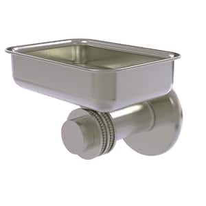 Mercury Collection Wall Mounted Soap Dish with Dotted Accents in Satin Nickel