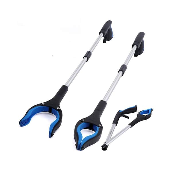 32 Inch Foldable Extra Long Pick Up Stick with Strong Magnetic Anti-Slip Jaw Arm Extension Grabber Tool 2-Pack