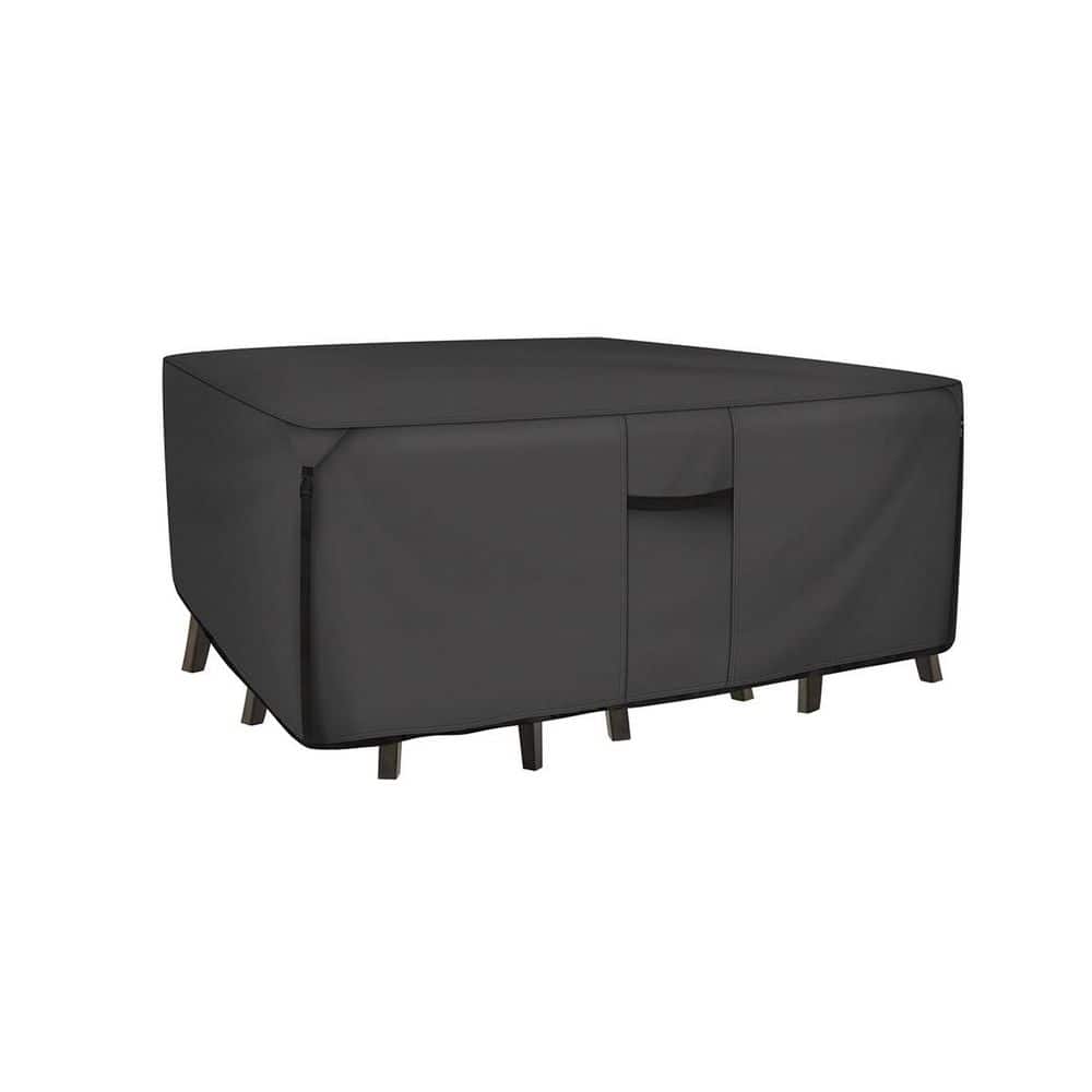 88Lx62Wx28H Inch Black Heavy Duty Waterproof Rectangular Patio Table and Chair Cover with Air Vents price history on PriceWatchPro