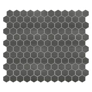 Metro Gris Hexagon 12 in. x 12 in. x 10mm Matte Porcelain Mesh-Mounted Mosaic Tile (8 sq. ft./Case)