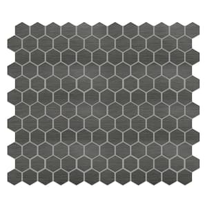 Metro Gris Hexagon 12 in. x 12 in. x 10 mm Matte Porcelain Mosaic Tile (1 sq. ft.)