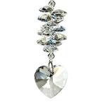 Woodstock Rainbow Makers Collection, Crystal Heart Cascade, 4 in. Ice Crystal Suncatcher CCHI