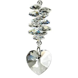 Woodstock Rainbow Makers Collection, Crystal Heart Cascade, 4 in. Ice Crystal Suncatcher CCHI