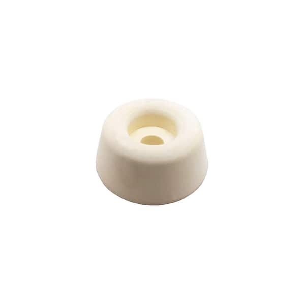 Everbilt 7 8 in. Off White Rubber Screw On Furniture Bumpers for