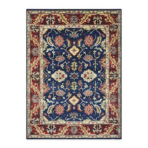 Winston Transitional Oriental Blue 9 ft. x 12 ft. Hand Knotted Area Rug
