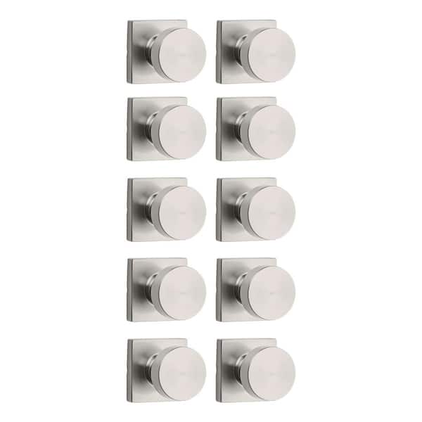 Pismo Satin Nickel Passage Square Hall/Closet Door Knob 10-Pack