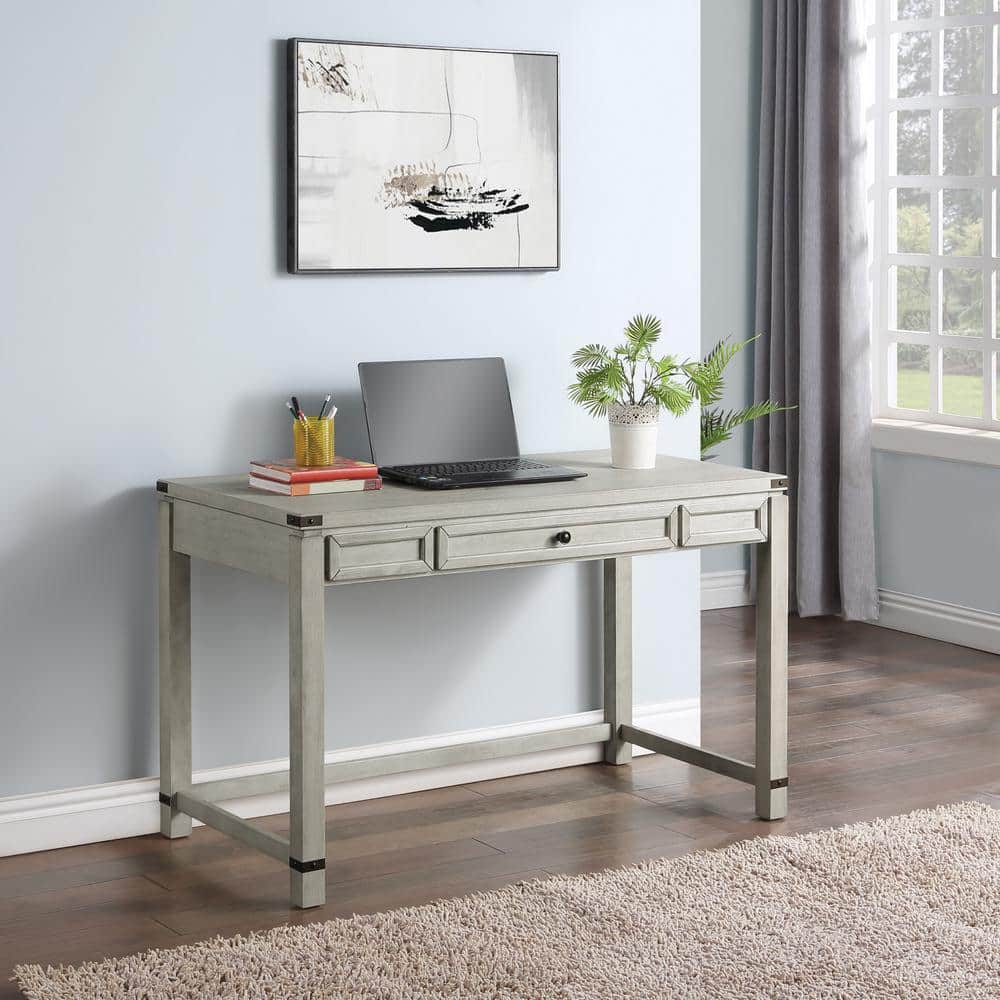 Champagne Oak Adjustable Height Standing Desk with Drawer