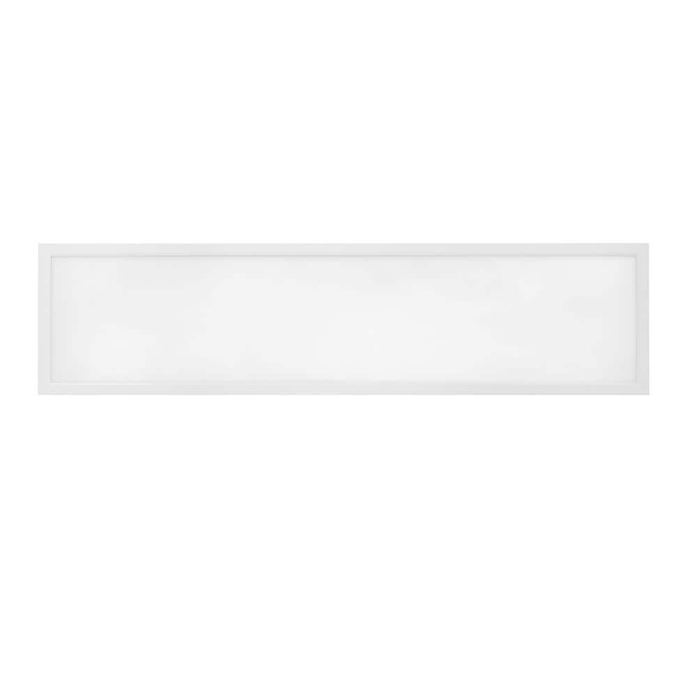 Flexinstall Panel 12 in. x 48 in. White Integrated LED Flat Panel Light wit