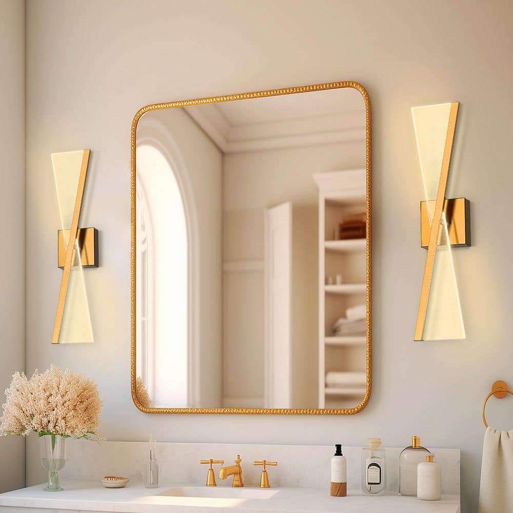 2-Pack 5W LED Windmill Spot Wall Sconce, Copper Metal Vanity Light with Acrylic, Remote and Timer price history on PriceWatchPro