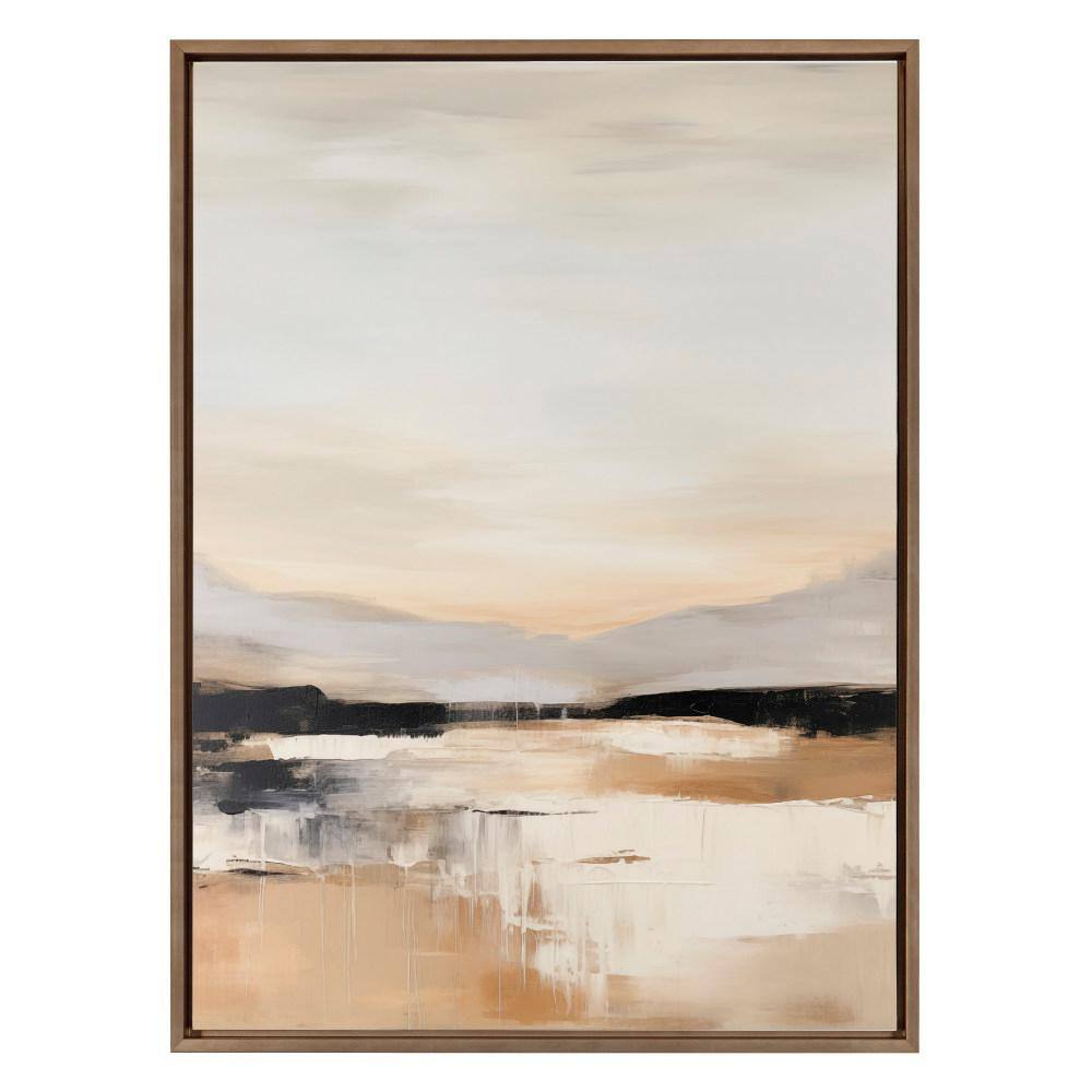 Gold Framed Abstract Landscape Canvas Art, 31.5x41.5
