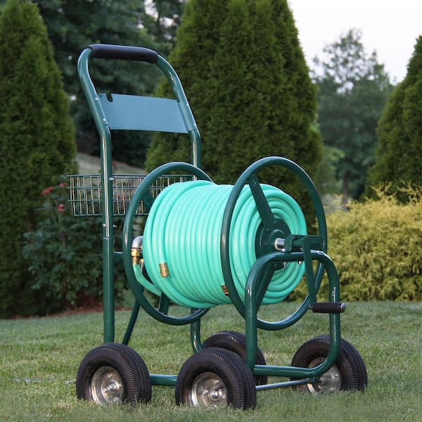  Best Choice Products 300ft Water Hose Reel Cart w/ Basket for  Outdoor Garden, Heavy Duty Yard Water Planting - Green : Patio, Lawn &  Garden