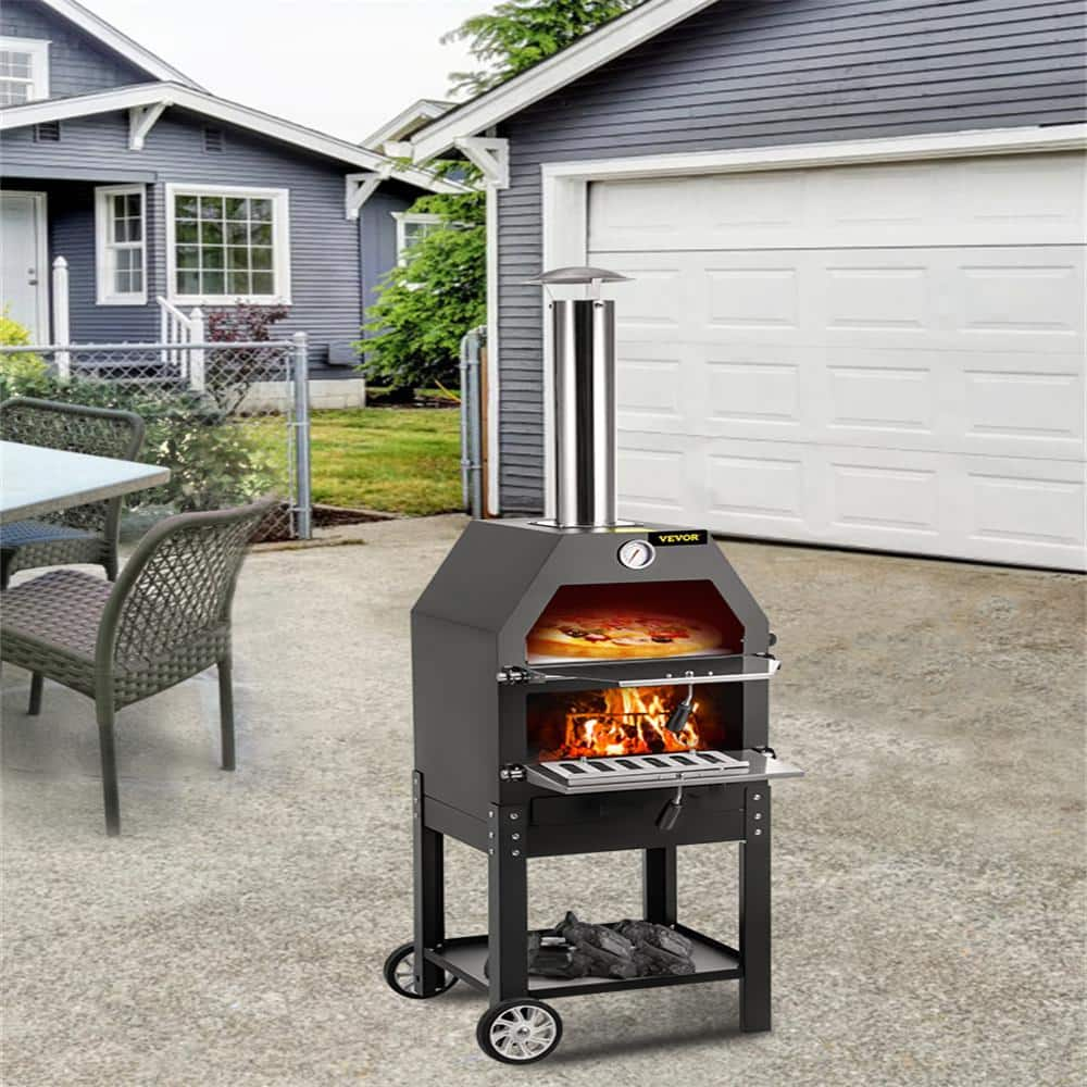 Teamson Kids Wood Fired Outdoor Pizza Oven Portable Patio Ovens