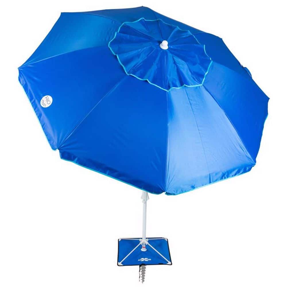 84 in. Tiltable Blue Beach Umbrella price history on PriceWatchPro