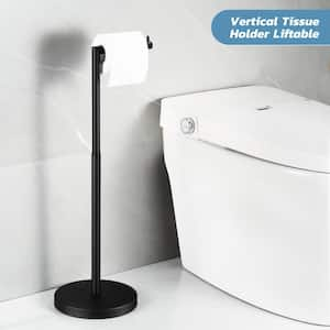 Free Standing Liftable Toilet Paper Holder in Black