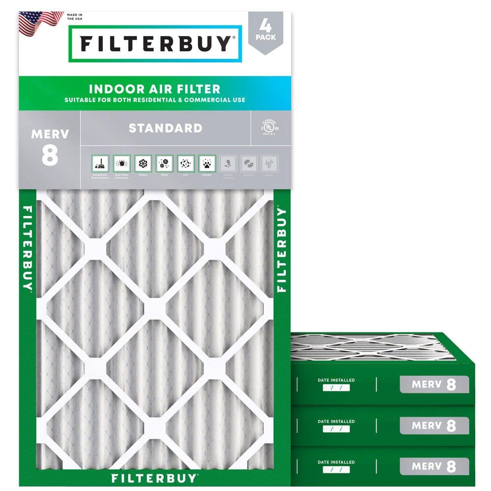 17.25 in. x 29.25 in. x 2 in. MERV 8 (FPR 5) Dust Defense Pleated HVAC AC Furnace Air Filters Replacement (4-Pack) price history on PriceWatchPro