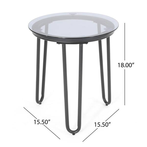 stainless steel outdoor side table