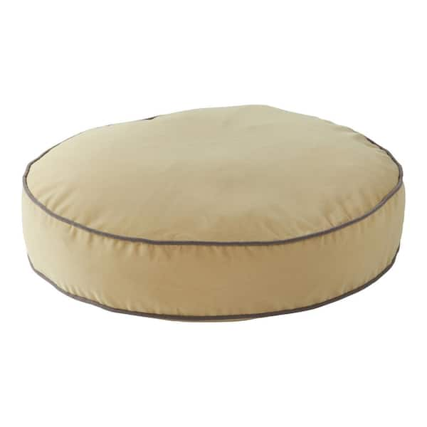 Scout Small Cream Round Pillow Dog Bed