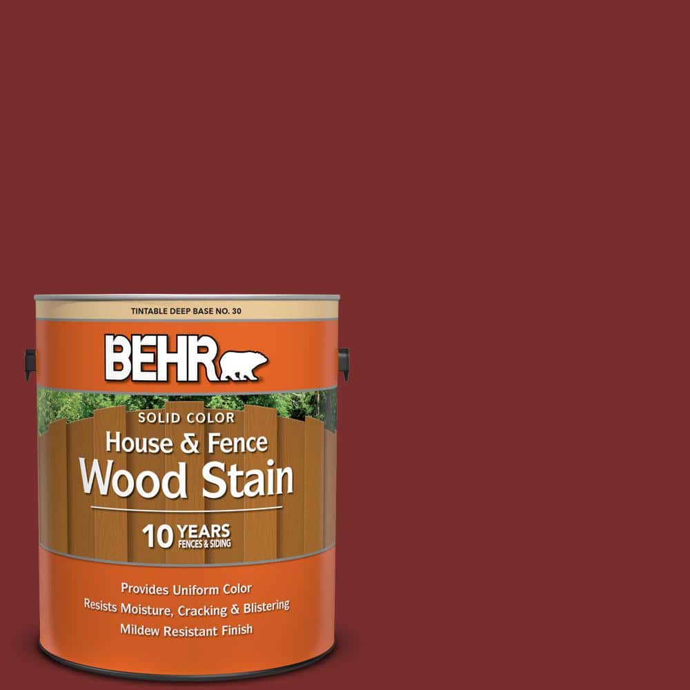 1 gal. #PPU2-02 Red Pepper Solid Color House and Fence Exterior Wood Stain