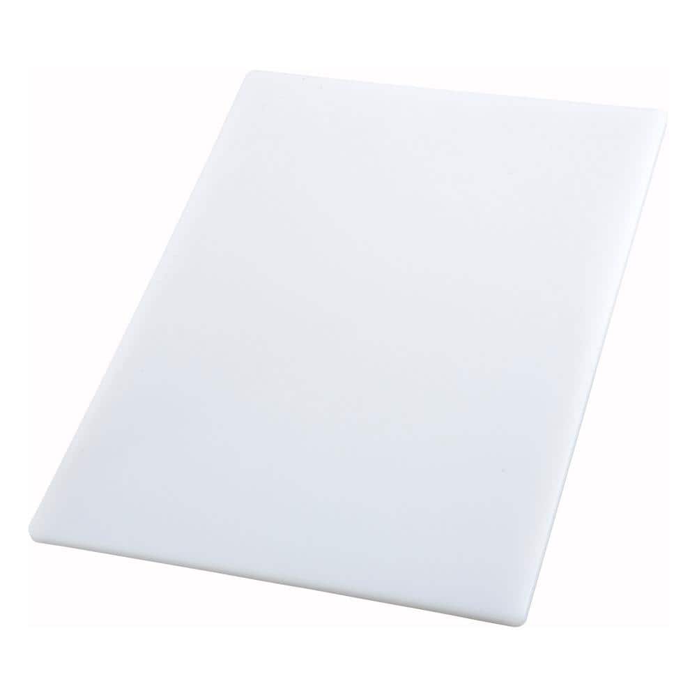 White Rectangular Plastic Cutting Board, 20" x 15"