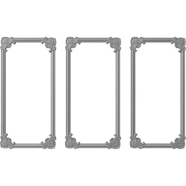 Ekena Millwork 13.35 Sq. Ft. Unfinished Polyurethane Pompeii Panel Moulding Kit (Triple Panel)