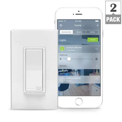 15 Amp Decora Smart with HomeKit Technology Switch, Works with Siri (2-Pack)