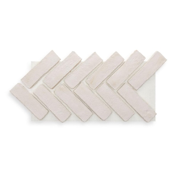 28 in. x 12.5 in. x .5 in. Bonneville Brick Sheets - Herringbone (Box of 5 Sheets)