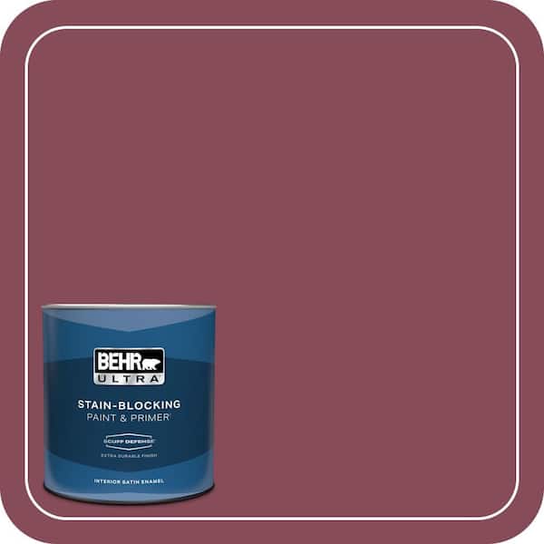 BEHR ULTRA 1 qt. #MQ1-02 Wine Not Extra Durable Satin Enamel Interior Paint & Primer