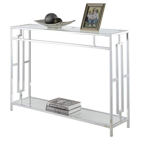 convenience concepts town square chrome end table