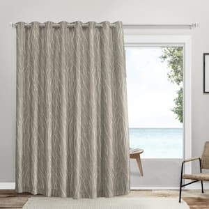 Forest Hill Patio Natural Nature Room Darkening Grommet Top Indoor Curtain Panel, 108 in. W x 96 in. L (Set of 2)
