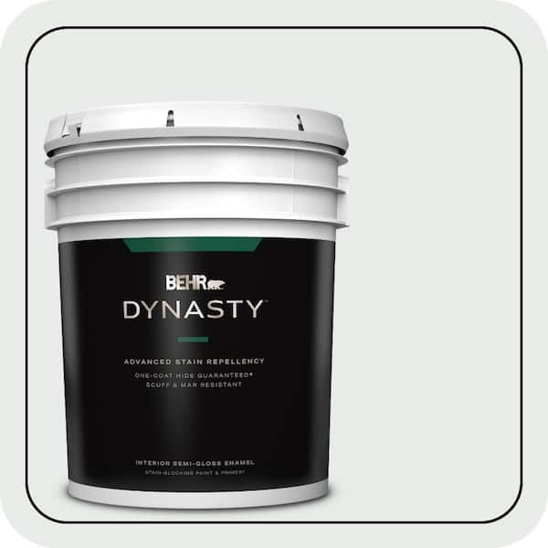 BEHR DYNASTY 5 gal. #BL-W05 Dusting Powder Semi-Gloss Enamel Interior Stain-Blocking Paint & Primer
