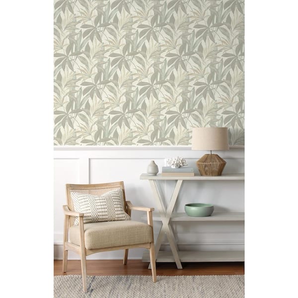 Buena Vista Oyster Tropical Vinyl Peel and Stick Wallpaper Roll (Covers 30.75 sq. ft.)