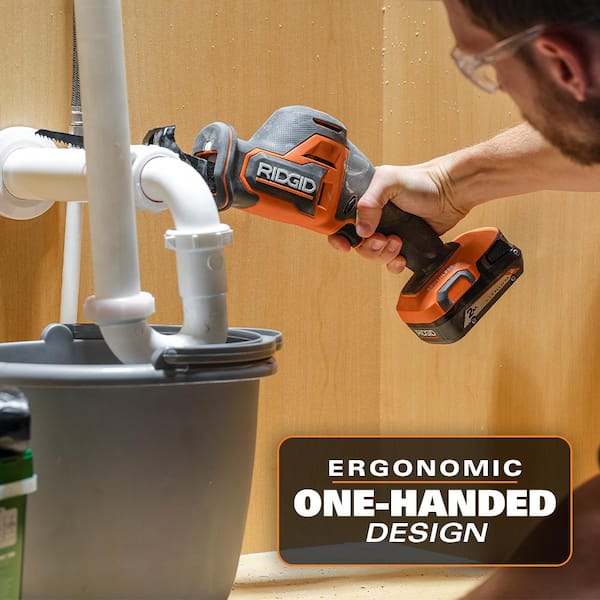 RIDGID - 18V SubCompact Brushless Cordless One-Handed Reciprocating Saw Kit with 2.0 Ah Battery and Charger