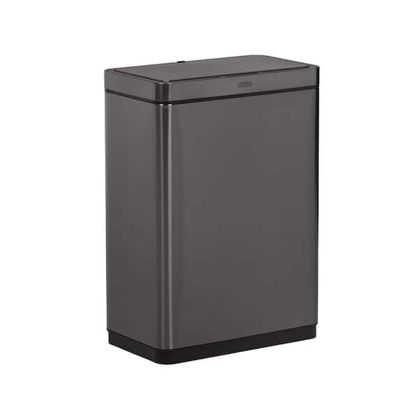 Rubbermaid Elite 12.4 Gal. Charcoal Sensor Metal Household Trash Can