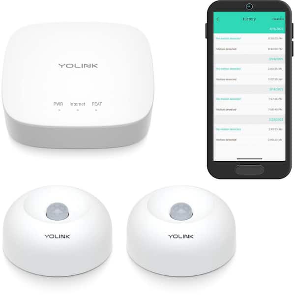 LoRa 1/4 in. Wireless Range Smart Motion Sensors, Regular Hub Included (2-Pack)